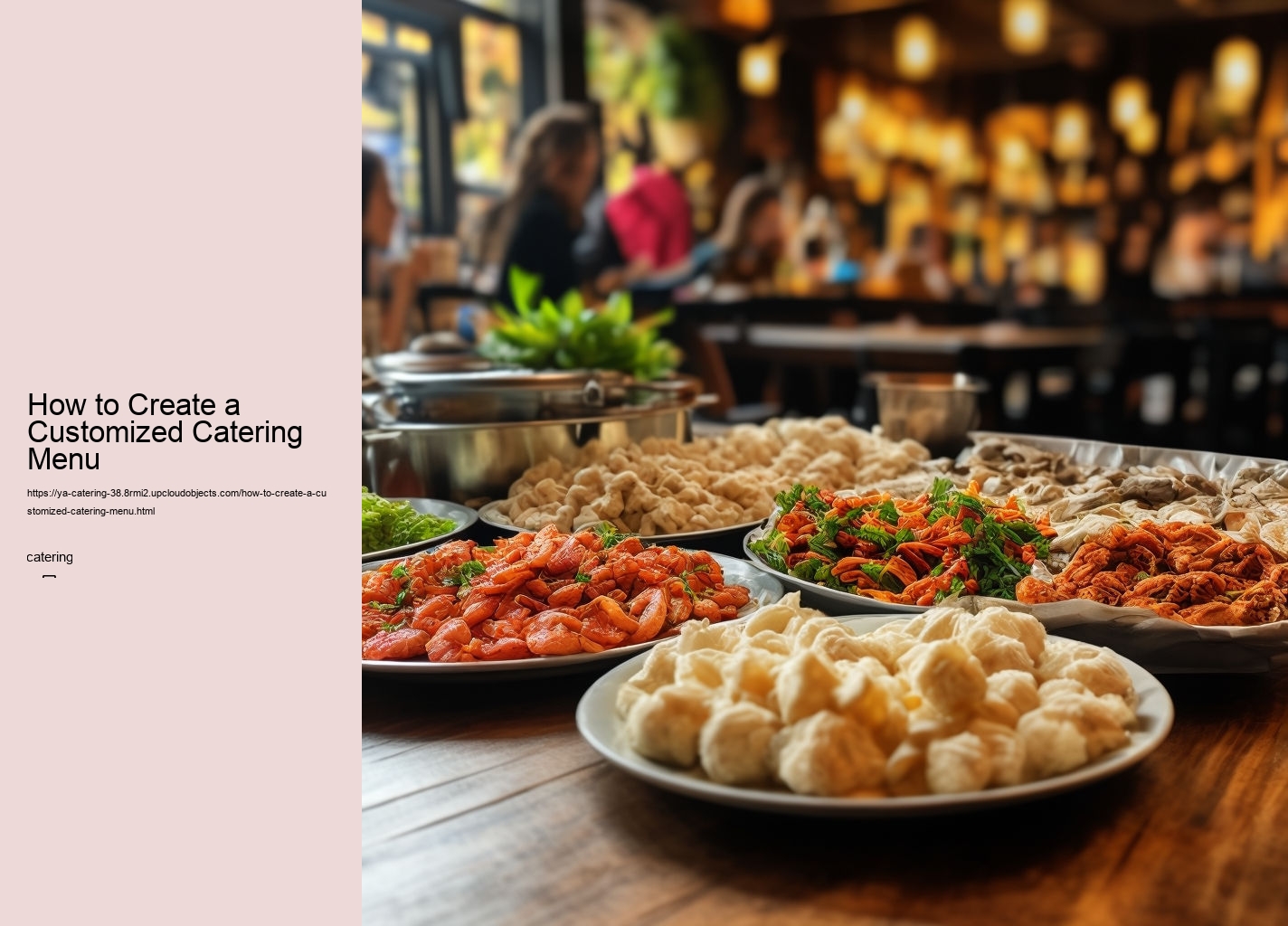 How to Create a Customized Catering Menu